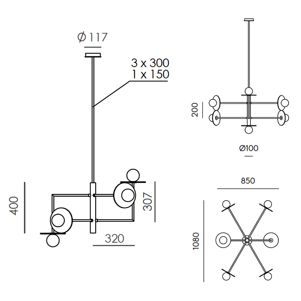 - Faro pendant lamp, large