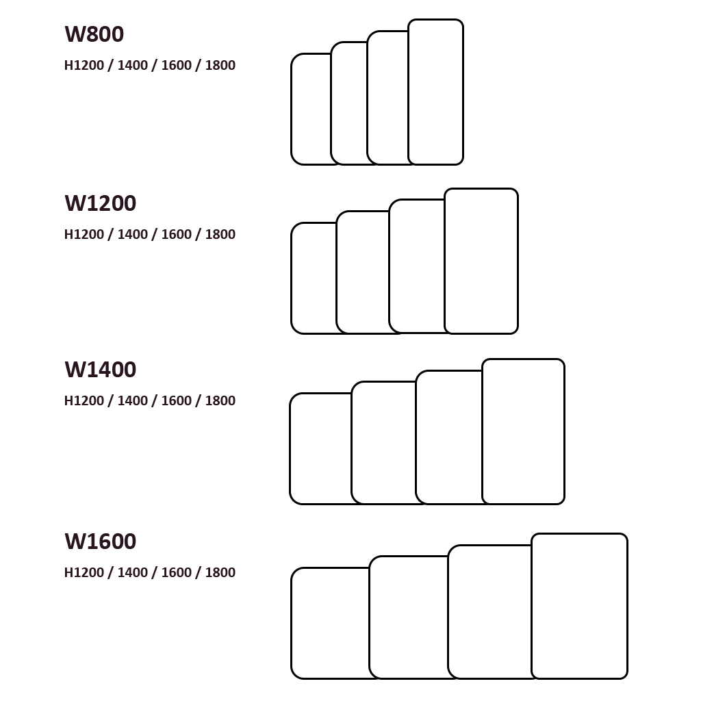 Kailo standing screen, metal legs CHANGE