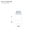 Nata wall lamp, glass