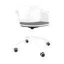 - Greco chair, castors (seat cushion)
