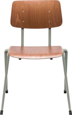 Chair S-17 SC, frame grey, seat and back redbrown
