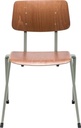 Chair S-17 SC, frame grey, seat and back redbrown