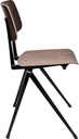 Chair S-17 SC, frame black, seat and back ebony