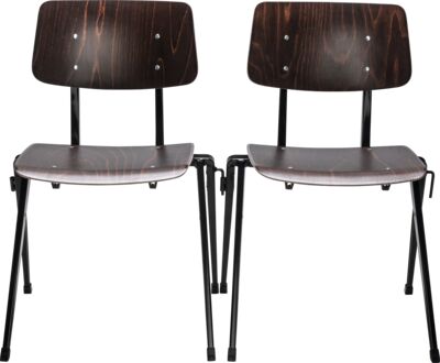 Chair S-17 SC connectable, frame grey, s+b redbrown