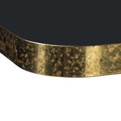 Table top HPL house collection, brass oxidized edge, 40mm