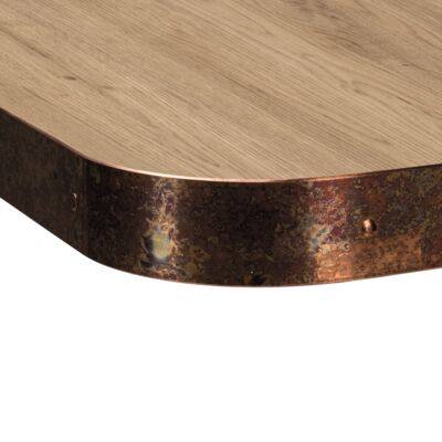 Table top HPL house collection, copper oxidized edge, 40mm
