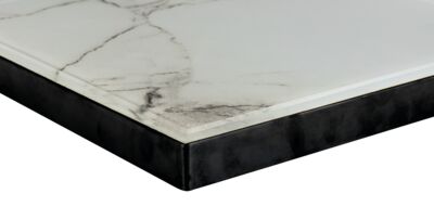 Table top Glass with metal edge , 33mm