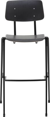 Bar stool S-17 HS, frame black, seat and back black