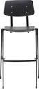 Bar stool S-17 HS, frame black, seat and back black