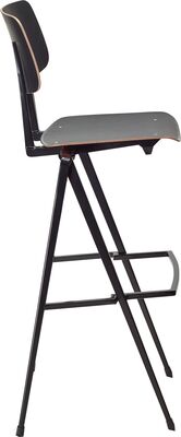 Bar stool S-17 HS, frame black, seat and back black