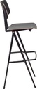 Bar stool S-17 HS, frame black, seat and back black