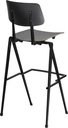 Bar stool S-17 HS, frame black, seat and back black