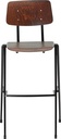 Bar stool S-17 HS, frame black, seat and back ebony