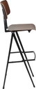 Bar stool S-17 HS, frame black, seat and back ebony