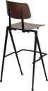 Bar stool S-17 HS, frame black, seat and back ebony