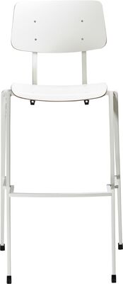 Bar stool S-17 HS, frame white, seat and back white