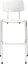 Bar stool S-17 HS, frame white, seat and back white