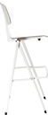 Bar stool S-17 HS, frame white, seat and back white