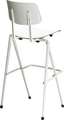Bar stool S-17 HS, frame white, seat and back white