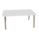 Orson table, HPL bevelled edge