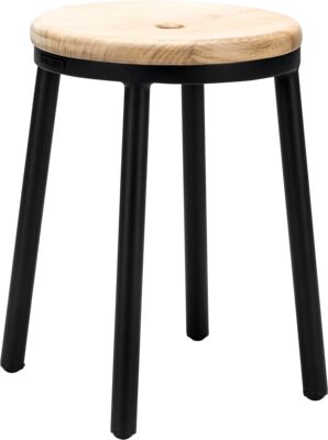 Low stool/hocker Lugano LS - black