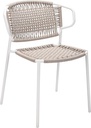 CHAIR VIC SC - WHITE / SAND