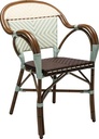 ARMCHAIR CANNES AC - COFFEE / SAGE / IVORY