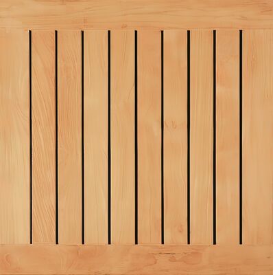 Table top Teak, strokes with edge, 25mm