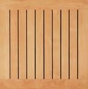 TABLE TOP TEAK, STROKES WITH EDGE, 25MM