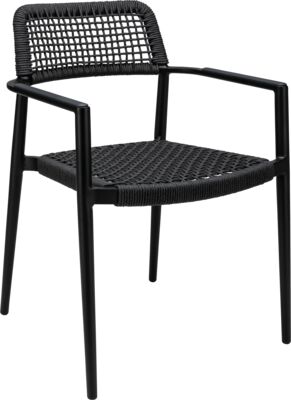 ARMCHAIR ROMAN ROPE AC - BLACK