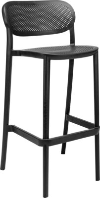 Bar stool Nuta HS recycled - black