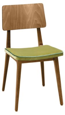 CHAIR FLASH SC - SEAT BOXED UPHOLSTERED, BACK WOOD