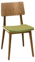 CHAIR FLASH SC - SEAT BOXED UPHOLSTERED, BACK WOOD