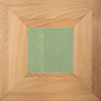 TABLE TOP LINOLEUM INLAY, OAKWOODEN FRAME, 85MM