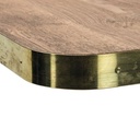 TABLE TOP OAK VENEER, BRASS EDGE, 38MM
