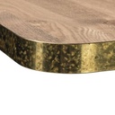 TABLE TOP OAK VENEER, OXIDATED BRASS EDGE, MDF CORE, 38MM