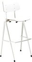 BAR STOOL S-17 HS, FRAME WHITE, SEAT AND BACK WHITE