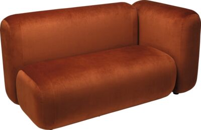BENCH MODULAR 2-SEATER LBA, ARM RIGHT - 150CM