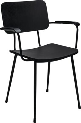 ARMCHAIR GERLIN PLYWOOD AC - SEAT AND BACK MATT BLACK