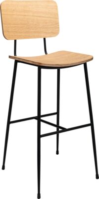 BAR STOOL GERLIN PLYWOOD HS - SEAT AND BACK MATT NATURAL
