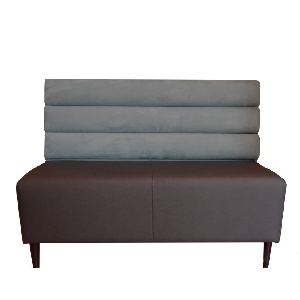 Nova restaurant sofa, back with horizontal lines