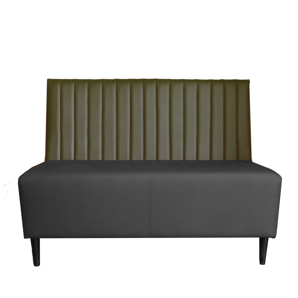 Nova restaurant sofa, back with small vertical lines
