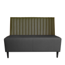 Nova restaurant sofa, back with small vertical lines