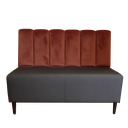 Nova restaurant sofa, back with vertical lines