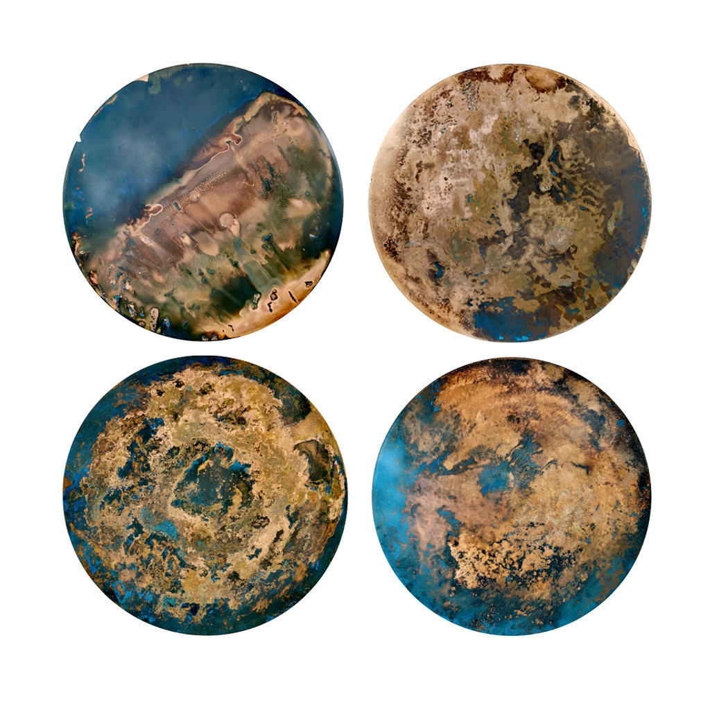 Vicente table top, aged copper
