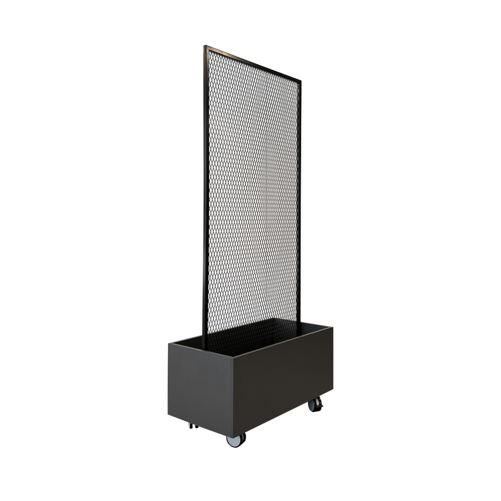 Dima flower box with trellis, castors