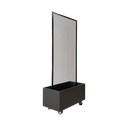 DIMA FLOWER BOX WITH TRELLIS, CASTORS