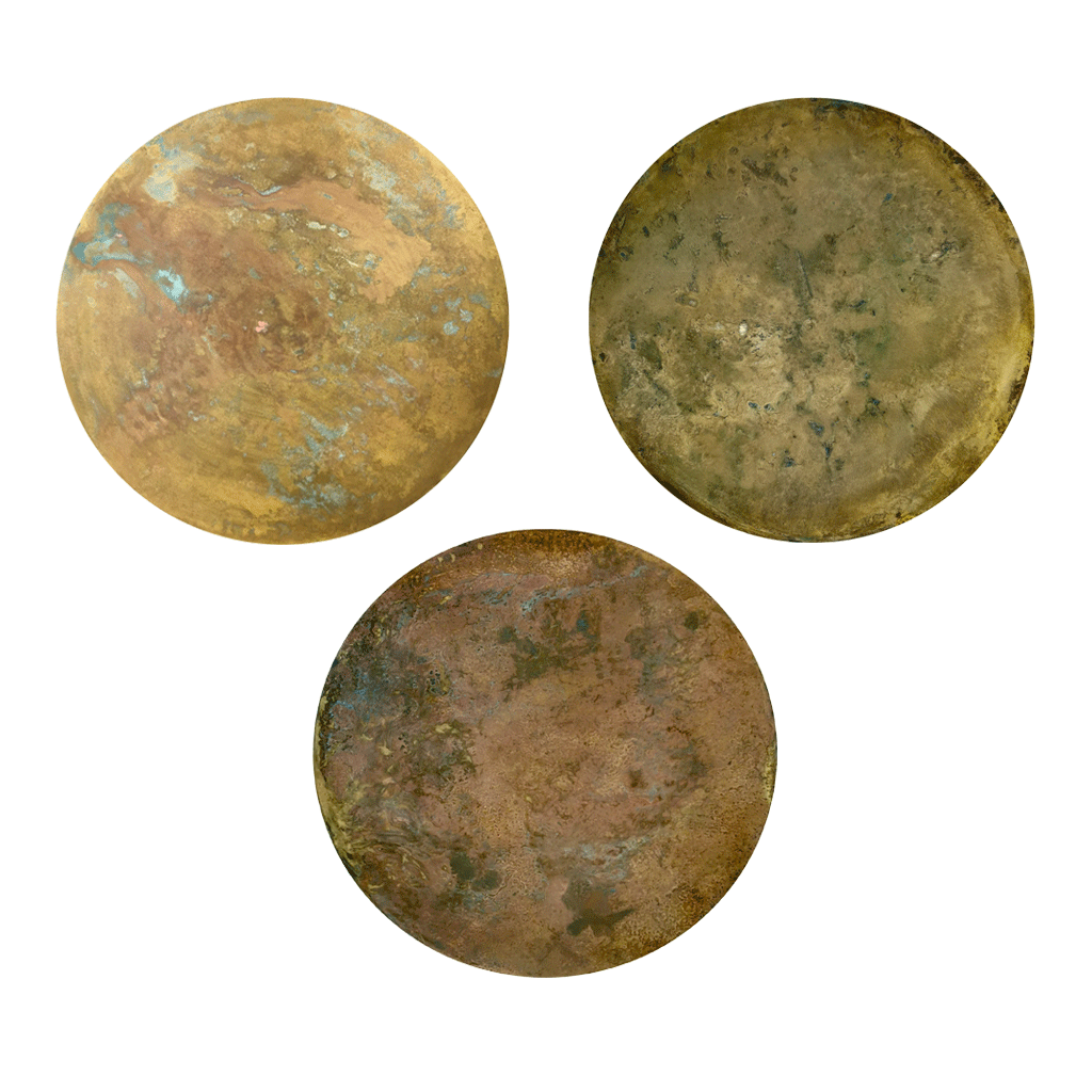 Vicente table top, aged brass 