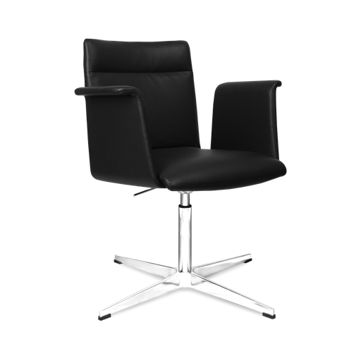 LUNI CONFERENCE CHAIR, X FLAT BASE