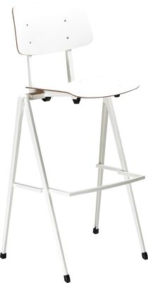 Bar stool S-17 HS, frame white, seat and back white